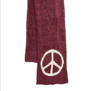 Peace sign wooden ships scarf